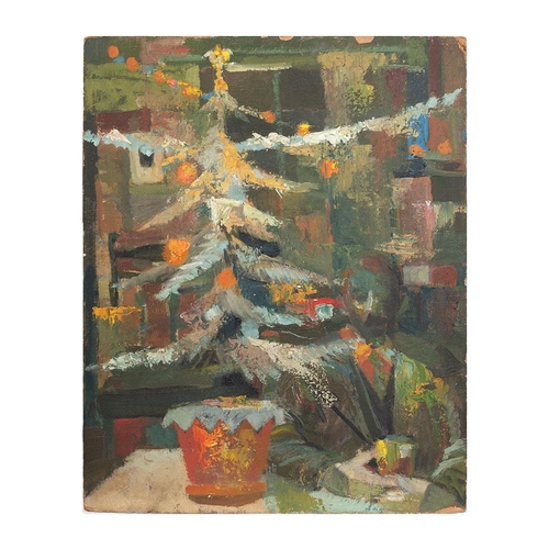 124 - Vincent Bennett (Plymouth 1910-1993), oil on board, 'Christmas Tree', Signed verso by Mary L. Bennet... 