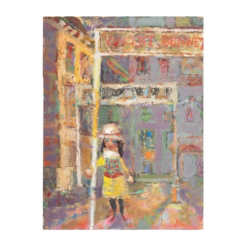 125 - Vincent Bennett (Plymouth 1910-1993), oil on board, 'The Street', Signed verso by Vincent Bennett. 3... 