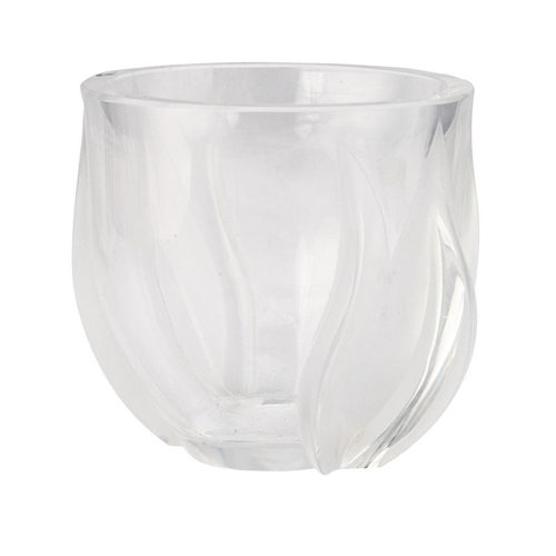 133 - Lalique of France glass 'Tulips' vase, 13.5cm wide, signed (minor nip to base).