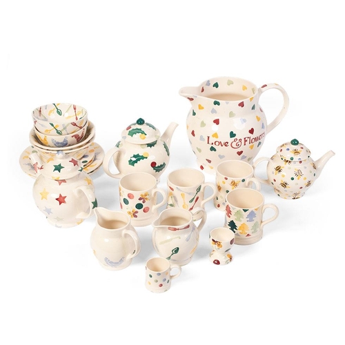 145 - Emma Bridgewater Pottery in the Polka Dot patterns to include Polka Hearts six pint jug, Polka Stars... 