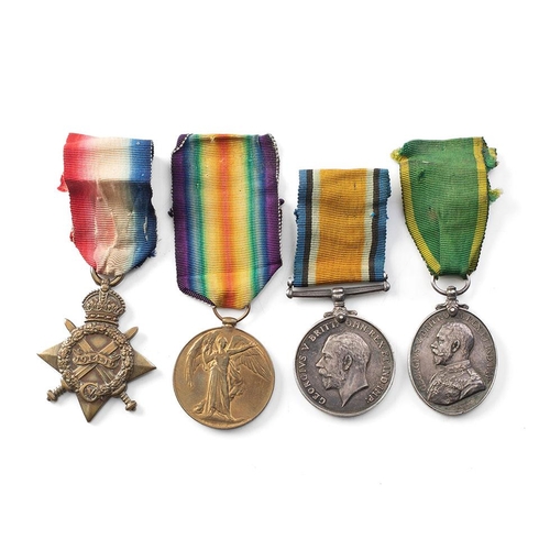 70 - Set of four WWI medals to include the 1914-15 Star, Great War medal, Territoiral Force Efficiency me... 