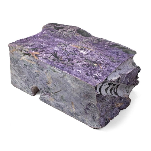 86 - Charoite: A rather large and historic specimen of Charoite, a block of Russian charoite with natural... 