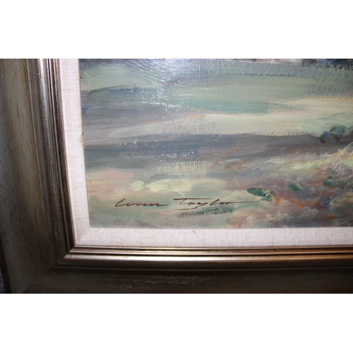 112 - Ivan Taylor (1946- ) An Original Signed Oil On Canvas Painting Entitled 'Moorland View Near Flash Vi... 