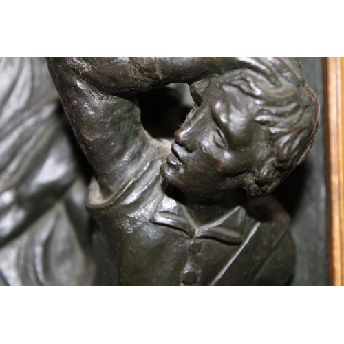 32 - A substantial c19th French cast bronze figural plaque sculpture or relief in the c17th style depicti... 