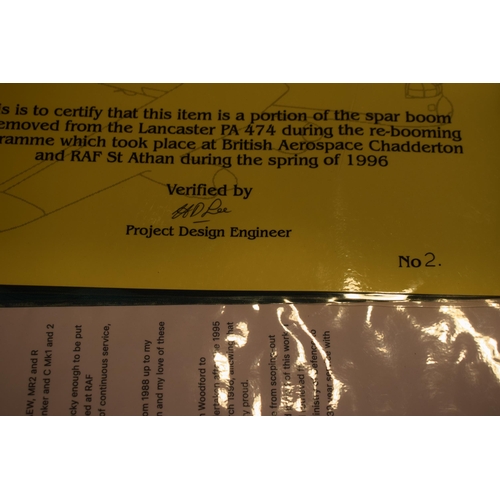 55 - The Lancaster Bomber: Battle of Britain Memorial Flight Avro Lancaster PA 474 Spar Boom & Radius Arm... 