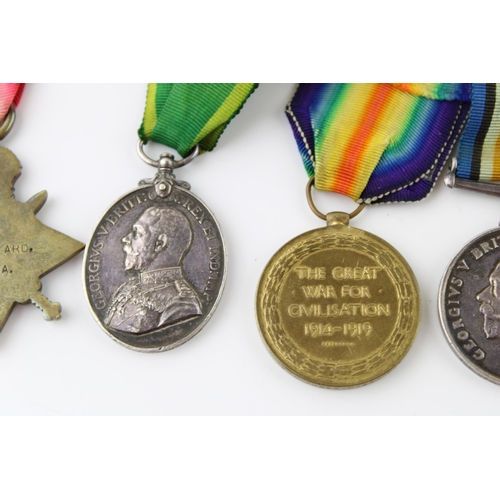 70 - Set of four WWI medals to include the 1914-15 Star, Great War medal, Territoiral Force Efficiency me... 