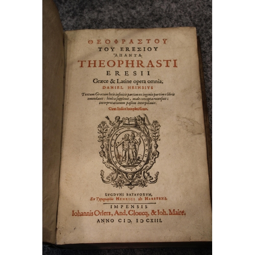 88 - A Collection of c17th and c18th Vellum and Leather bound Antiquarian Philosophy Books to include The... 