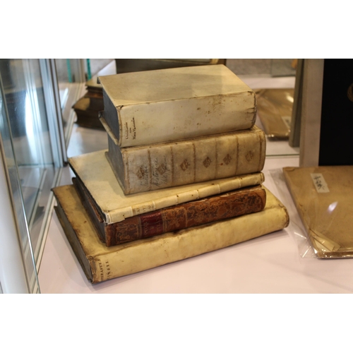 88 - A Collection of c17th and c18th Vellum and Leather bound Antiquarian Philosophy Books to include The... 