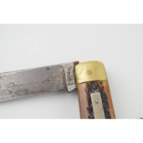 9 - Three Early c20th Sheffield Made Folding Pocket Knives to include R Moseley & Taylors Eye Witness Bo... 