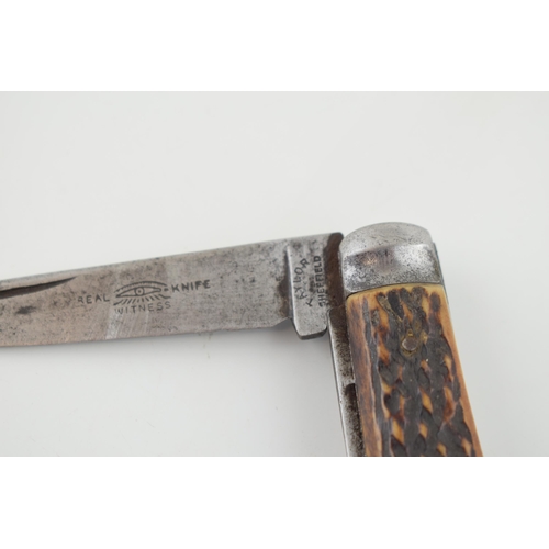 9 - Three Early c20th Sheffield Made Folding Pocket Knives to include R Moseley & Taylors Eye Witness Bo... 