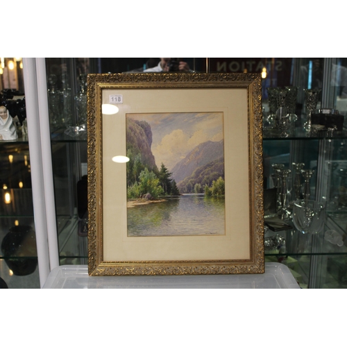 118 - William Frederick Paskell, Massachusetts, 1866-1951. Mountain lake. Signed lower right 