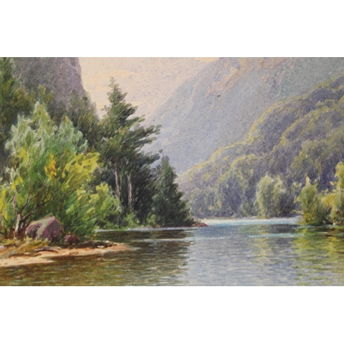 118 - William Frederick Paskell, Massachusetts, 1866-1951. Mountain lake. Signed lower right 