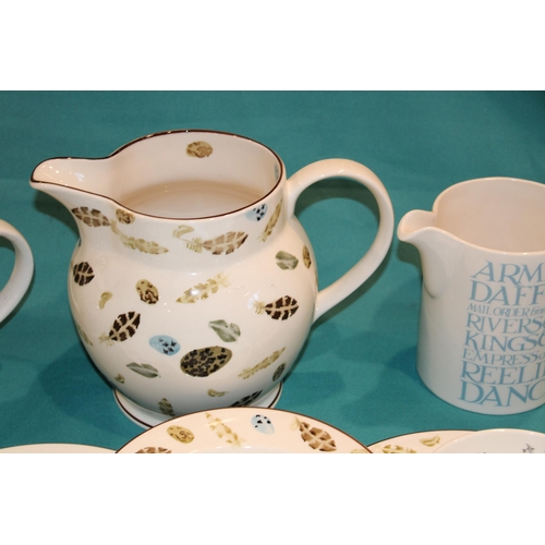 148 - Emma Bridgewater Pottery to include an Egg & Feather six pint jug (handle af), plates and mugs, a Bl... 