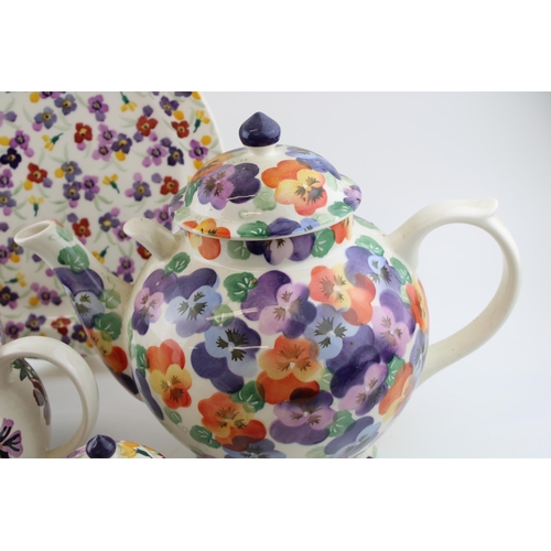 149 - Emma Bridgewater Pottery to include a Purple Pansy gallon teapot, a rare sample 3 pint jug in Blackb... 