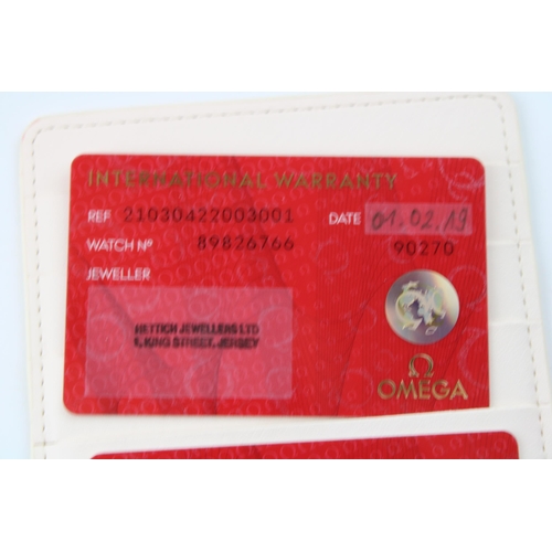 235 - A gentleman`s Omega Seamaster Diver 300 REF 21030422003001Calibre No. 8800 Watch No. 89826766. 2019.... 