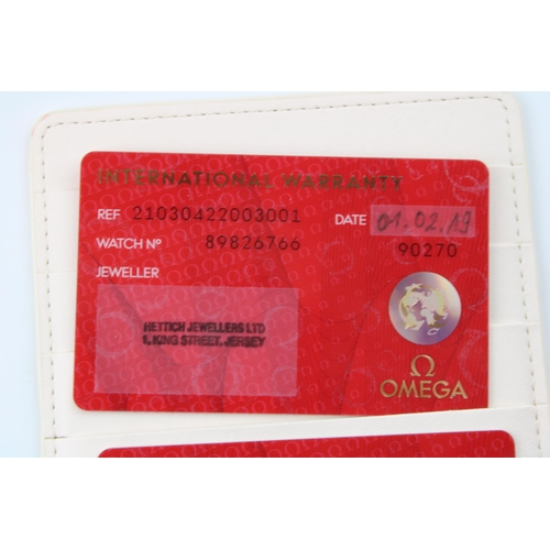 235 - A gentleman`s Omega Seamaster Diver 300 REF 21030422003001Calibre No. 8800 Watch No. 89826766. 2019.... 