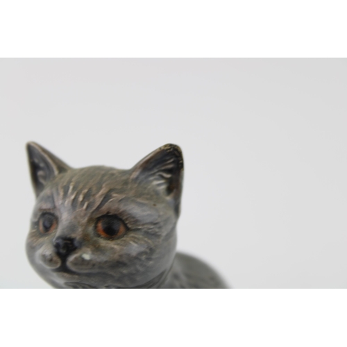 46 - Beswick Cat 1886 in British Blue colourway (left ear af).