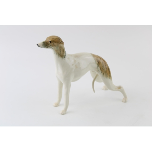 53 - Elite Pottery Greyhound / Whippet in fawn brindle colourway, 20cm long.