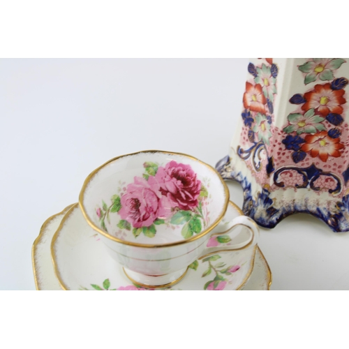 23 - Royal Albert 'American Beauty' pattern trio a/f together with a 19th century T.R & Co jug a/f and a ... 