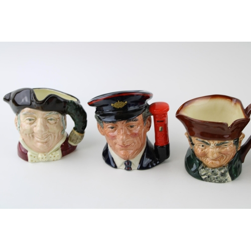 54 - Small Royal Doulton character jugs to include The Postman, Mine Host and others (6).