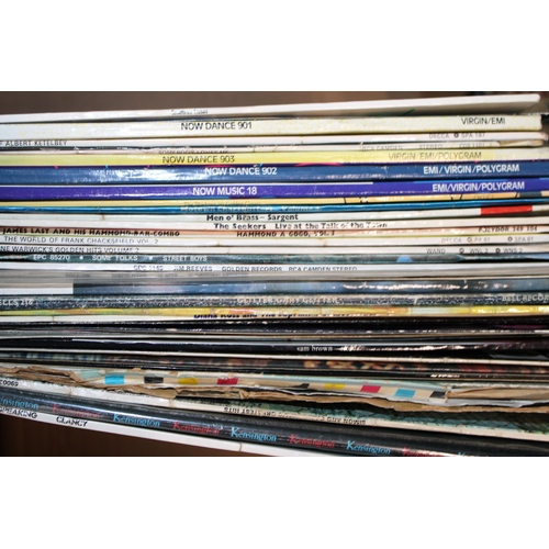 60 - A collection of 40+ vinyl record albums to include artists Now , Madonna, Altered Images, Debbie Har... 