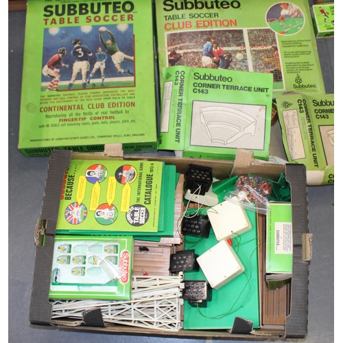 63 - A collection of vintage Subbuteo Table Soccer games and accessories to include Continental Club Edit... 