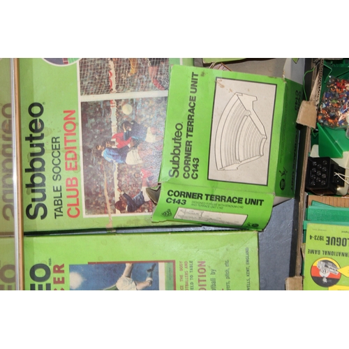 63 - A collection of vintage Subbuteo Table Soccer games and accessories to include Continental Club Edit... 