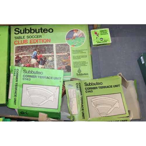 63 - A collection of vintage Subbuteo Table Soccer games and accessories to include Continental Club Edit... 