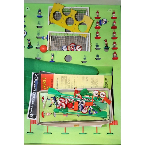 63 - A collection of vintage Subbuteo Table Soccer games and accessories to include Continental Club Edit... 