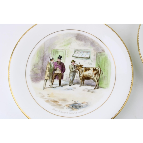 72 - Wedgwood England plates For Phillips's Ltd 43 & 44 New Bond Street London. 'The Kill on The Cat & Cu... 