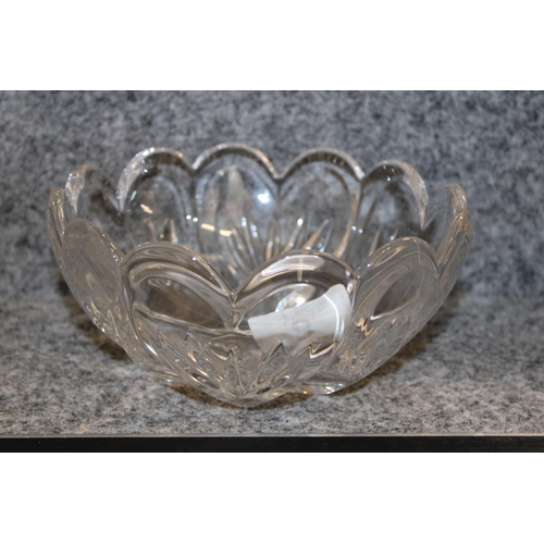 8 - Waterford shaped Marquis bowl, 20cm wide.