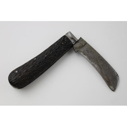 30A - A scarce Farmer Colchester marked Sheffield made bone handle pruner pruning Pocket knife c1900