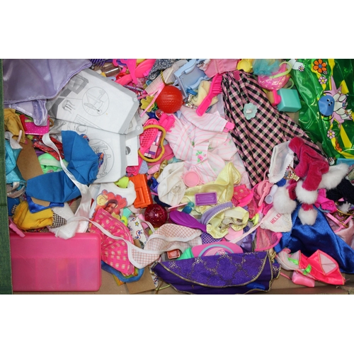 103 - A large collection of vintage Barbie dolls to include dolls, accessories and similar items. 3 trays.... 