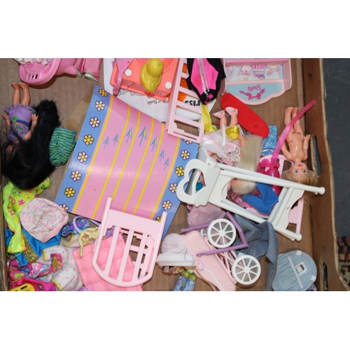 103 - A large collection of vintage Barbie dolls to include dolls, accessories and similar items. 3 trays.... 