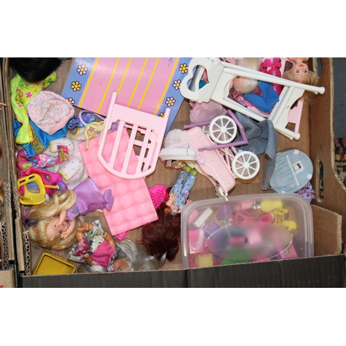 103 - A large collection of vintage Barbie dolls to include dolls, accessories and similar items. 3 trays.... 