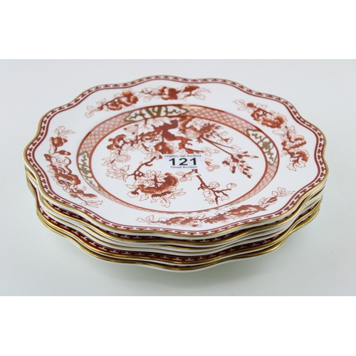 121 - Six Coalport 'Indian Tree Coral' dinner plates. (6) Diameter 27cm.