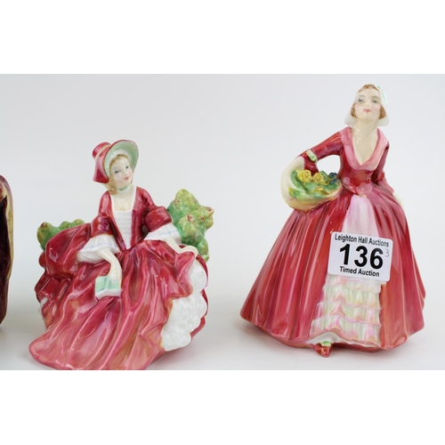 136 - Royal Doulton figures 'Lydia' HN 1908, 'Janet' HN1537 and 'The Foaming Quart' HN 2162. (3)