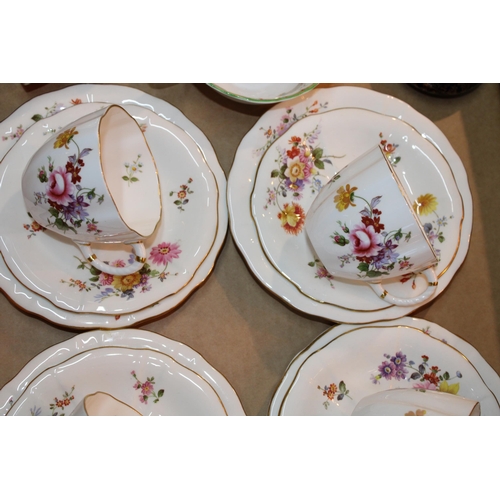 147 - A mixed collection of ceramics to include Four Royal Crown Derby 'Derby Posies' trios together with ... 