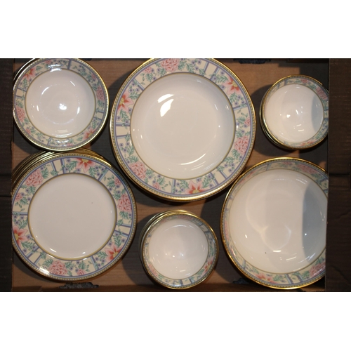 156 - A large quantity of Royal Grafton tea and dinner ware in the 'Sumatra' pattern. (Three trays)