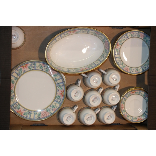 156 - A large quantity of Royal Grafton tea and dinner ware in the 'Sumatra' pattern. (Three trays)