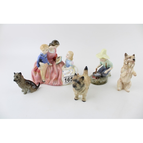 165 - A collection of Royal Doulton figures to include 'The Bedtime Story' HN 2059, 'River Boy' HN 2128 to... 