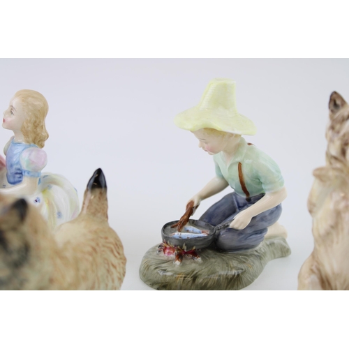 165 - A collection of Royal Doulton figures to include 'The Bedtime Story' HN 2059, 'River Boy' HN 2128 to... 