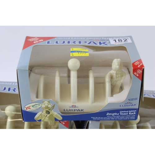 182 - Three 'Lurpak' advertising collectable ceramic toast racks in original packaging, Limited editions. ... 