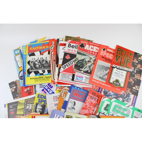 187 - A mixed collection of Speedway Programmes 'Racer's Match Magazine' c1980s Belle Vue and Essex Arena ... 