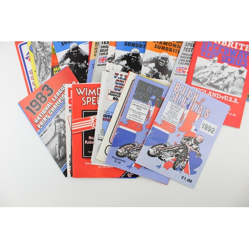 188 - A mixed collection of Speedway Programmes 'Racer's Match Magazine' c1980s Sunbrite Speedway Test Ser... 