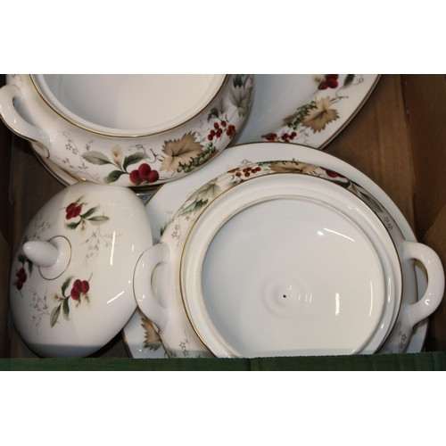 204 - Royal Doulton dinner ware in the Ardon pattern to include two tureens, dinner plates, soup bowls and... 