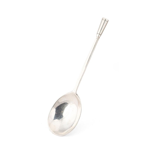 249 - Amy Sandheim: a silver spoon, Arts and Crafts form, London 1938, 31.0g, 15cm long.