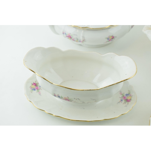 269 - Moritz Zdekauer of Czechoslovakia floral dinner ware, with floral sprays, to include 2 tureens, a gr... 