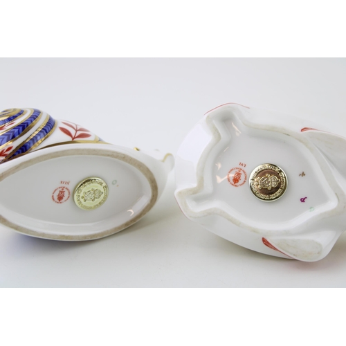 12 - Two Royal Crown Derby paperweights, Snail and a Turtle, both first quality with stoppers (2).