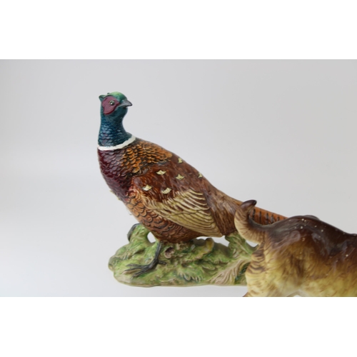 150 - Pottery to include a Beswick Pheasant (nip to base), a Melba Ware goat and a Leonardo horse (3).